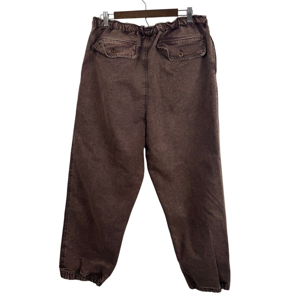 Free People Brown Wide Leg Cargo Pants, Sz M, LN - Picture 3 of 9